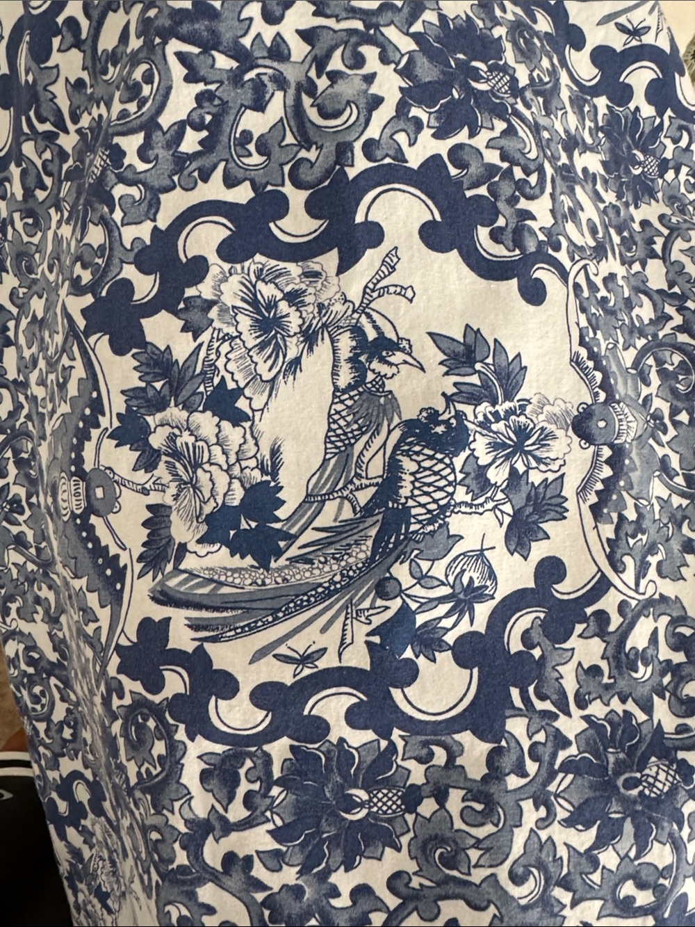 1 RALPH LAUREN TAMARIND PORCELAIN BIRD BLUE & WHITE PILLOW SHAM - Picture 3 of 4